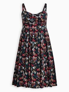 Torrid 4x Rockabilly Midi Poplin Fit & Flare Dress